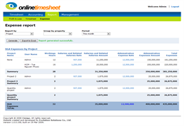 Cimigo Online Timesheet Screenshot